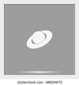 Saturn planet icon.