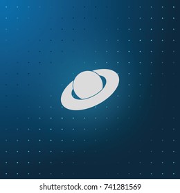 Saturn planet icon.