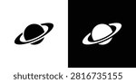 Saturn planet icon black symbol group
