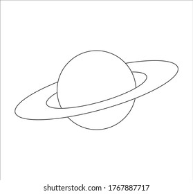 saturn planet icon. illustration for web and mobile design.