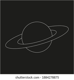 saturn planet icon. illustration for web and mobile design.