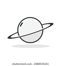 Saturn planet icon isolated vector illustration on white background.