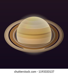 Saturn planet icon. Isometric of saturn planet vector icon for web design isolated on black background