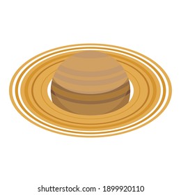 Saturn planet icon. Isometric of saturn planet vector icon for web design isolated on white background