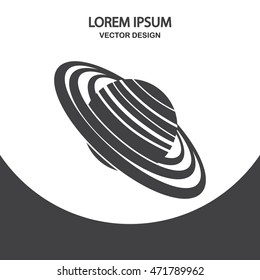 Saturn planet icon on the background