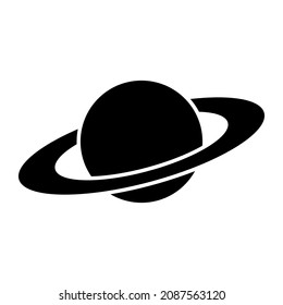 Icono del planeta Saturno sobre fondo blanco. Icono de vector aislado. Logo del vector.