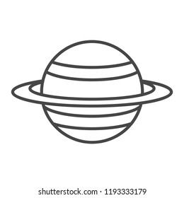Saturn planet icon. Outline saturn planet vector icon for web design isolated on white background