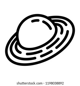 Saturn planet icon. Outline saturn planet vector icon for web design isolated on white background