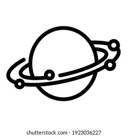 Saturn planet icon. Outline saturn planet vector icon for web design isolated on white background