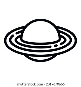 Saturn planet icon. Outline saturn planet vector icon for web design isolated on white background