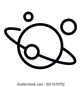 Saturn planet icon. Outline saturn planet vector icon for web design isolated on white background