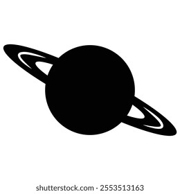 Saturn Planet Icon for Space and Astronomy Designs