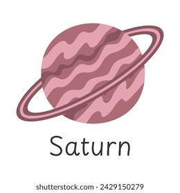 Saturn planet icon. Vector illustration.