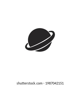 saturn planet icon vector on a white background