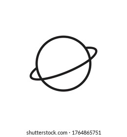 saturn planet icon vector sign symbol isolated