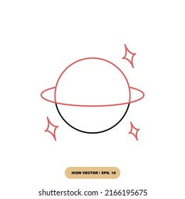 Saturn planet icons  symbol vector elements for infographic web