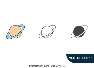 Saturn planet icons  symbol vector elements for infographic web