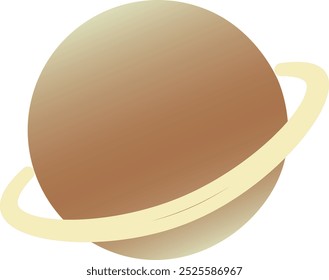 Saturn planet illustration. Good for icon, sticker, symbol, design