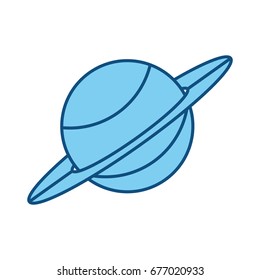 Saturn planet isolated