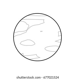 Saturn planet isolated
