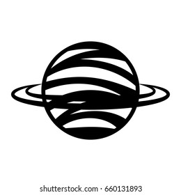 saturn planet isolated icon