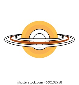 saturn planet isolated icon