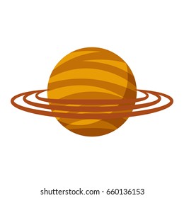 saturn planet isolated icon