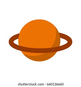 saturn planet isolated icon