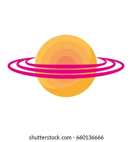 saturn planet isolated icon