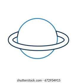 saturn planet isolated icon