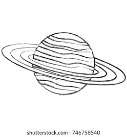 saturn planet isolated icon