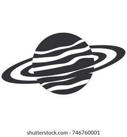 saturn planet isolated icon