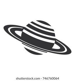 saturn planet isolated icon