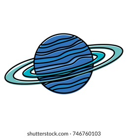 saturn planet isolated icon