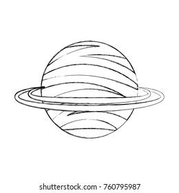 saturn planet isolated icon