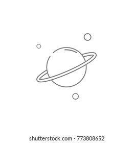Saturn planet line icon. Web element. Premium quality graphic design. Signs symbols collection, simple icon for websites, web design, mobile app, info graphics on white background