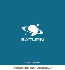 SATURN PLANET LOGO DESIGN VECTOR