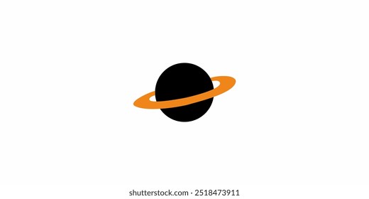 Saturno planeta ícone de logotipo vetor design