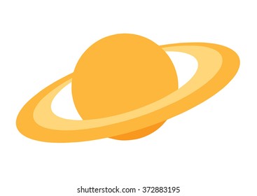 Saturn Planet With Rings.