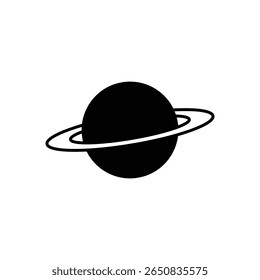 Saturn Planet Rings Solar System Fill Icon