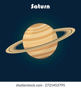 Saturn Planet mit Ringen im Weltraum