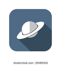 saturn planet silhouette icon