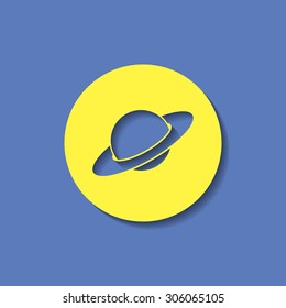 saturn planet silhouette icon