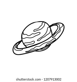 saturn planet space icon