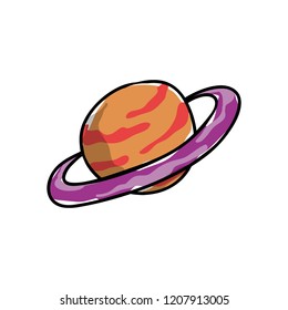 saturn planet space icon