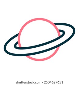 Saturn Planet for Space Icon