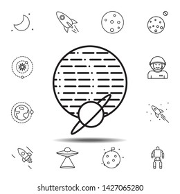 Saturn, planet, space icon. Simple thin line, outline vector element of Space icons set for UI and UX, website or mobile application
