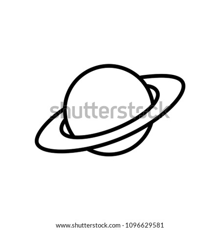 saturn - planet - space icon vector