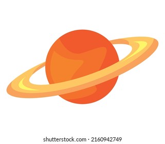 saturn planet space isolated icon
