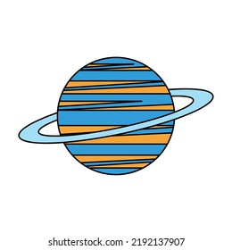 saturn planet space outer icon